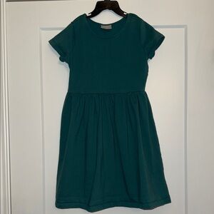 Hanna Andersson Green Skater Style Dress, Girls Size 10, EUC